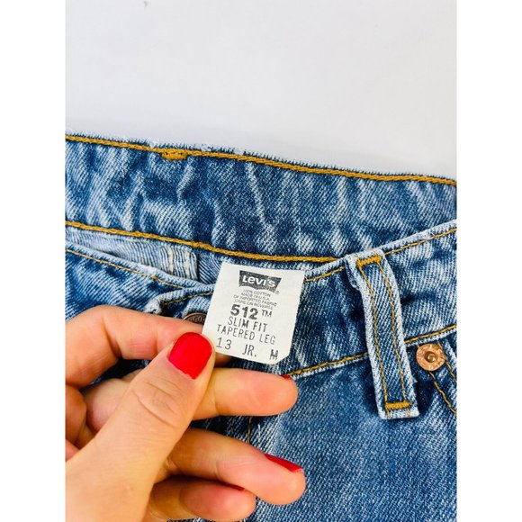 Vintage Levis 512 Slim Fit Tapered Leg Distressed Jeans USA - Picture 3 of 12